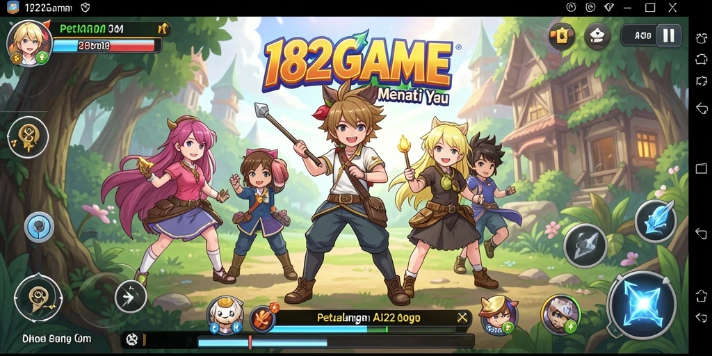 Tampilan gameplay seru dalam 182GAME dengan karakter Anime yang menawan.