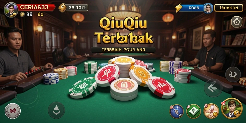 Tampilan permainan QiuQiu yang seru dan interaktif di CERIA33.