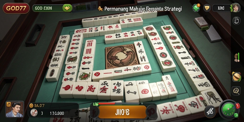 Screenshot utama GOD77 menampilkan berbagai ubin Mahjong yang menarik.