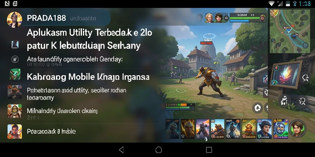 Tampilan utama aplikasi PRADA188 dengan fitur-fitur Utility.