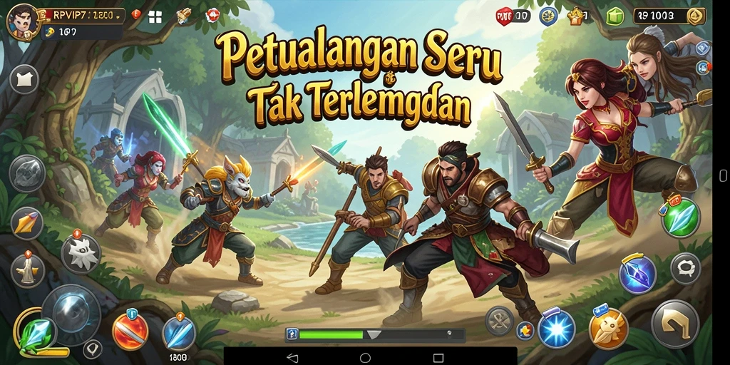 Screenshot RPVIP7 menampilkan aksi petualangan yang mendebarkan.