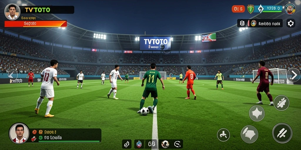 Screenshot utama TVTOTO yang menunjukkan gameplay mendebarkan.