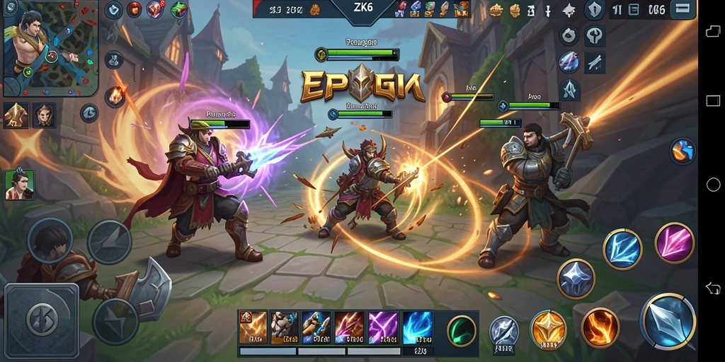 Tampilan dinamis pertempuran seru di ZK6 MOBA.